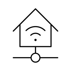 Home Automation Kit Smarthome Wifi Technology Devices Equipment Automation Big Data vector icon