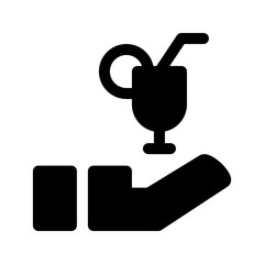 Free Cocktail Dring Hand Limonade vector icon