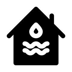 House Water Damage Insurance Protection Guarantee Promise vector icon