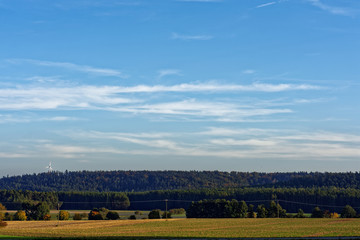 beautiful autumn sky over the field