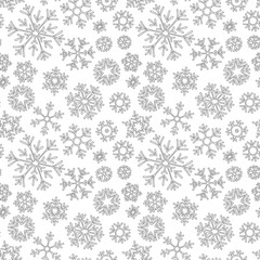 Naklejka na ściany i meble Christmas pattern from snowflakes