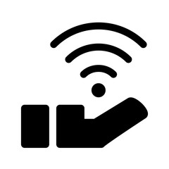 Free Wifi Gift Hand Wifi Connection vector icon