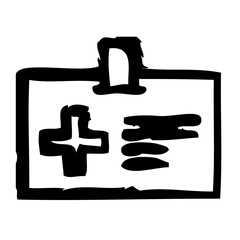ID Card Medical Doctor Hospital Clinic Ambulance vector icon