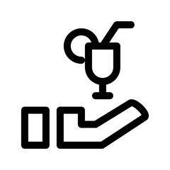 Free Cocktail Dring Hand Limonade vector icon