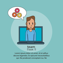 Teamwork poster with information