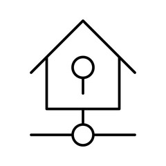 Home Automation Kit Smarthome Lock Key Technology Devices Equipment Automation Big Data vector icon