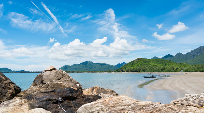 Landscape or Scenery of Beach at Prachuap Khiri Khan Thailand