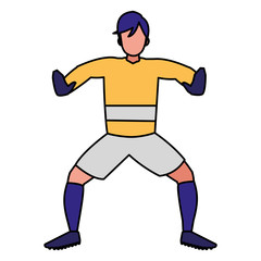 Naklejka premium goalkeeper man icon