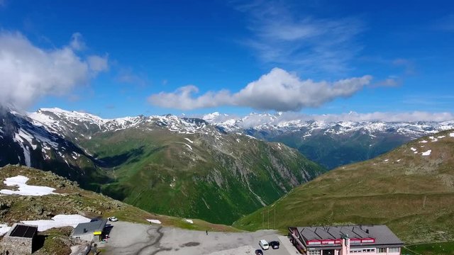 Overflying Nufenenpass in the Swiss Alps
Early summer with unmelted patches of snow
