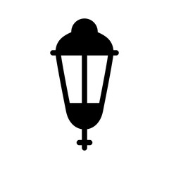 Fototapeta na wymiar Lamp Lantern Romantic France French Nation Holiday vector icon