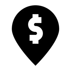 Location Money Dollar Finance Money Exchequer Cash vector icon