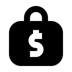 Lock Protect Dollar Finance Money Exchequer Cash vector icon