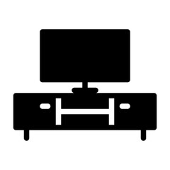 Living Room TV Real Estate Agency Agent Broker vector icon