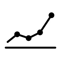 Line Chart Seo Agency Business Internet Online Marketing vector icon