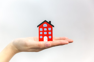 colorful home shape wood