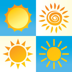 Sun icons vector