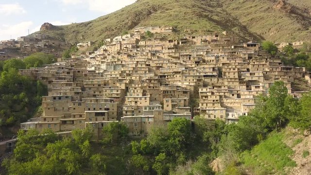 Rural tourism, Sustainable Tourism, Meet the rural architecture. A village in the mountains. The roof of each house is courtyard of another house.