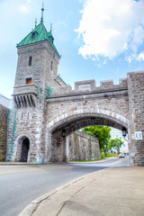 Historic Porte Kent, Part of Remaining Fortified City Wall in Old Quebec City Canada