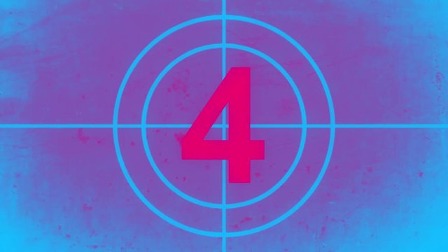 Ultraviolet Film countdown fot Vj animated visualization.