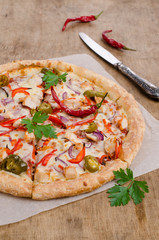 Traditional spicy pizza