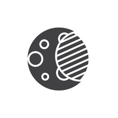 Moon eclipse vector icon. filled flat sign for mobile concept and web design. Moon phase simple solid icon. Symbol, logo illustration. Pixel perfect vector graphics
