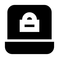 Obraz premium Notebook Lock Security Protect Protection Secure vector icon