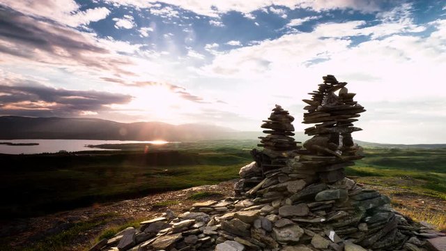 4k Timelapse of a sunset in Tydal, Norway