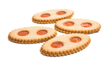 cookies with jam isolated