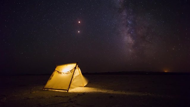 Total lunar eclipse of 2018. The longest total lunar eclipse in this century. I made this tent for that night, for taking time lapse of earth and sky together.