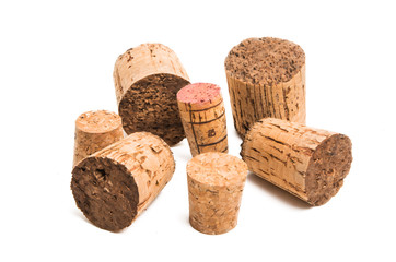 wine corks isolated