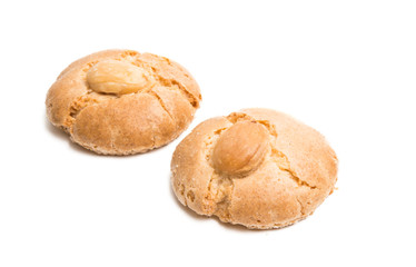 cookies with almonds isolated