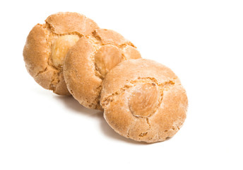 cookies with almonds isolated