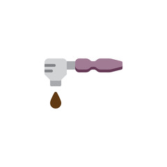 Coffee machine part flat icon, vector sign, colorful pictogram isolated on white. faucet symbol, logo illustration. Flat style design