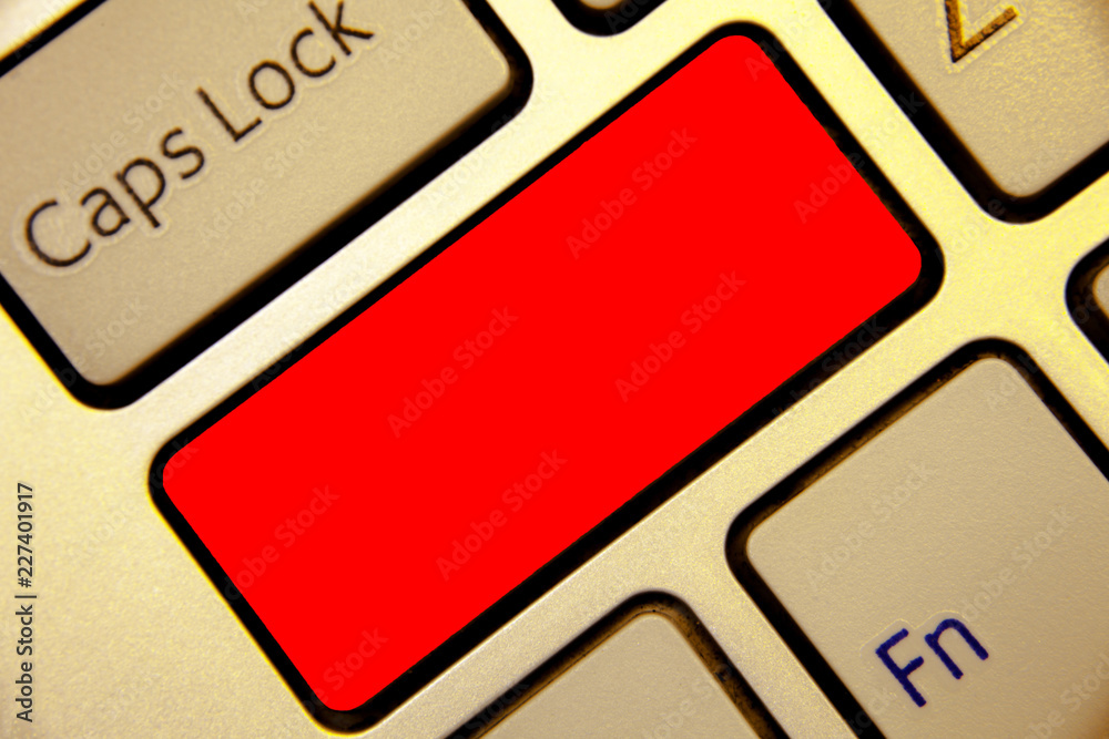 Leinwandbilder Design business concept Empty copy text for Web banners promotional material mock up template. Keyboard red key Intention create computer computing reflection document