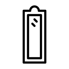 Mirror Housekeeping Home Furniture Living Interior vector icon