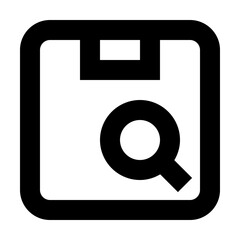 Parcel Tracking Search Find Magnifying Glass vector icon