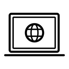 Notebook Online Internet Web Technology Computer vector icon