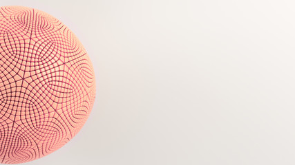 Red sphere on the white surface