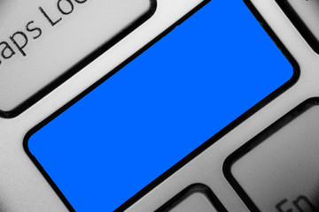 Design business Empty template isolated Minimalist graphic layout template for advertising . Computer program use software keyboard blue button typing office work