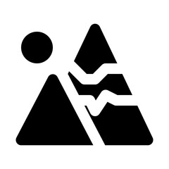 Mountain Tourism Travel Journey Voyage Tour vector icon