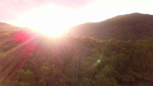 Flight into the sunset Australia