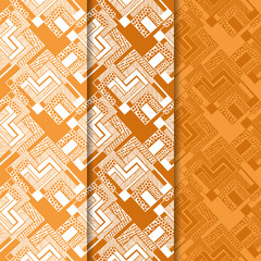 Obraz premium seamless geometric abstract pattern with waves of stripes and dots
