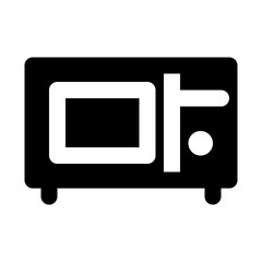 Microwave Kitchen Cooking Technology Devices Equipment Automation Big Data vector icon