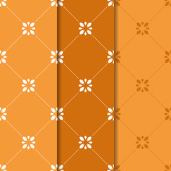 abstract floral seamless pattern with flowers, netting and leaves