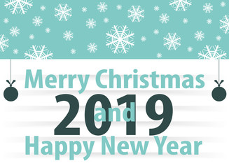 Christmas and New Year's Vintage banner. Vector illustration HAPPY NEW YEAR.