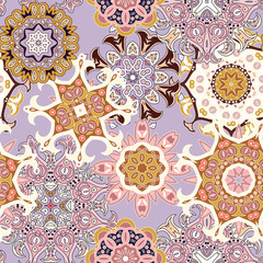 Mandala. Ethnic motifs vector seamless pattern