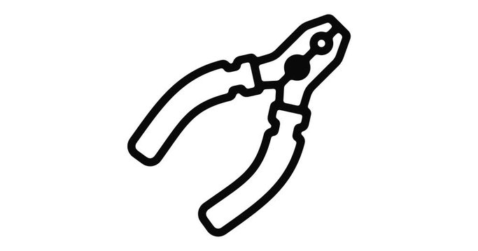 Fixing line icon motion graphic animation with alpha channel.