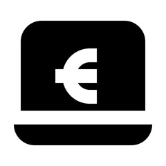 Notebook Euro Commerce Market Shop Supermarket vector icon