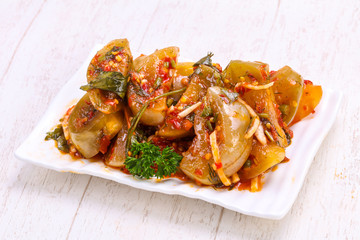 Pickled green tomato