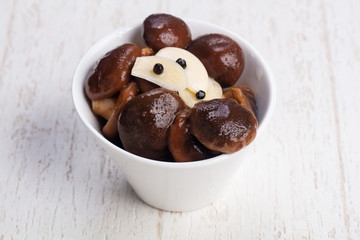 Tasty pickled mushrooms